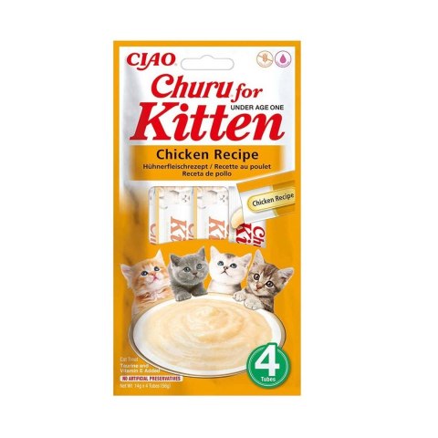 INABA CAT CHURU KITTEN CHICKEN 4x14g (56g) INABA CAT CHURU KITTEN CHICKEN 4x14g (56g)