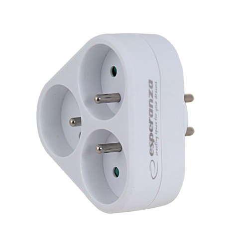 ESPERANZA ROZGAŁĘŹNIK ELEKTRYCZNY 3 GNIAZDA BIAŁY ELK303W ESPERANZA ROZGAŁĘŹNIK ELEKTRYCZNY 3 GNIAZDA BIAŁY ELK303W