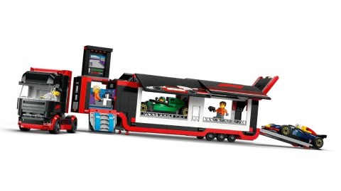LEGO CITY 60445 F1 Ciężarówka z bolidami RB20 i AMR24 F1