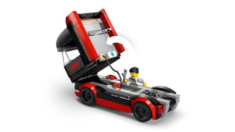 LEGO CITY 60445 F1 Ciężarówka z bolidami RB20 i AMR24 F1