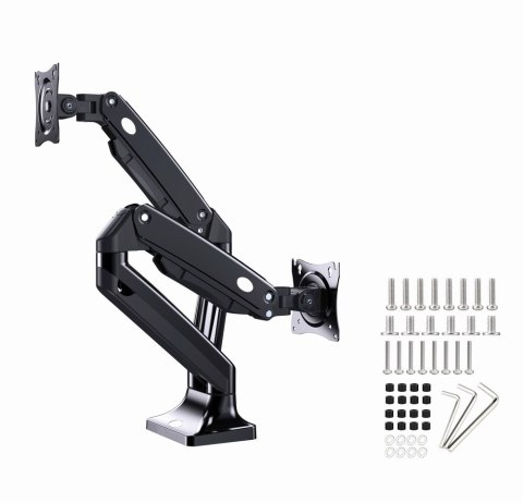 GEMBIRD BIURKOWE REGULOWANE RAMIĘ NA 2 MONITORY 17"-35" DO 10KG