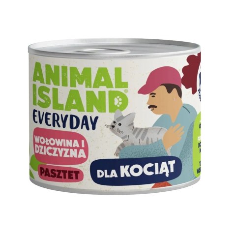 ANIMAL ISLAND wołowina/dziczyzna dla kociąt 185g ANIMAL ISLAND wołowina/dziczyzna dla kociąt 185g