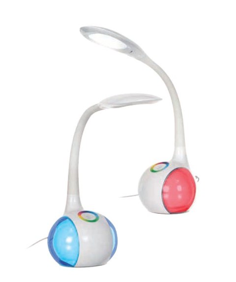 Lampka na biurko stołowa biurkowa LED Activejet RAINBOW RGB biała Lampka na biurko stołowa biurkowa LED Activejet RAINBOW RGB biała