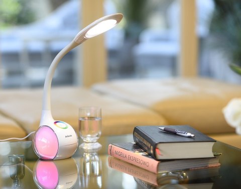 Lampka na biurko stołowa biurkowa LED Activejet RAINBOW RGB biała Lampka na biurko stołowa biurkowa LED Activejet RAINBOW RGB biała