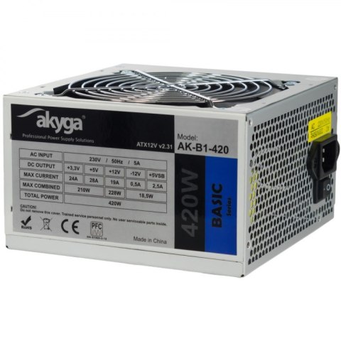 Zasilacz Akyga AK-B1-420 (420 W; Pasywne; 120 mm) Zasilacz Akyga AK-B1-420 (420 W; Pasywne; 120 mm)