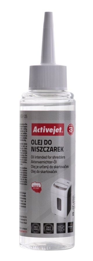 Activejet ASO-125 Olej do niszczarek, 125ml