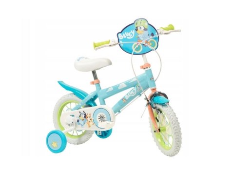 Rower dziecięcy TOIMSA Bluey 12" Błękitno-limonkowy