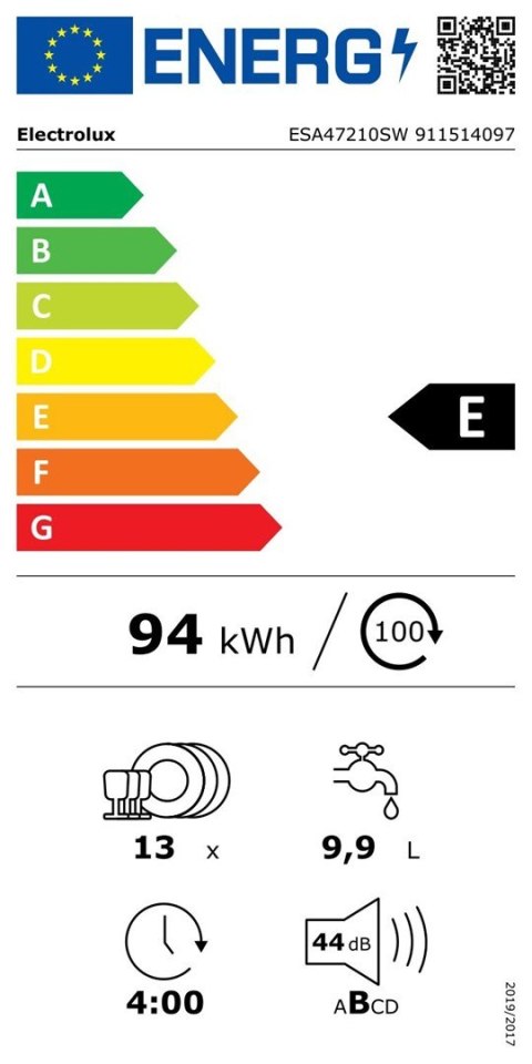 Zmywarka ELECTROLUX ESA47210SW Zmywarka ELECTROLUX ESA47210SW