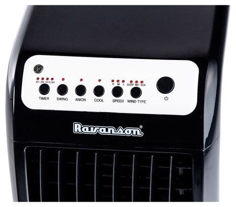 Klimator przenośny Ravanson KR-2011 (75W; 3 prędkości, przepływ powietrza: 444 m3/h, pilot, timer) Klimator przenośny Ravanson KR-2011 (75W; 3 prędkości, przepływ powietrza: 444 m3/h, pilot, timer)