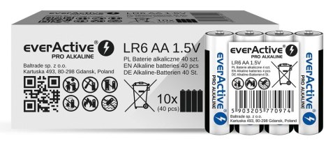 EVERACTIVE BATERIE ALKALICZNE PRO ALKALINE AA, LR6, SHRINK 4 SZT, 1250 MAH, WYSOKA WYDAJNOŚĆ, LR6PRO4T EVERACTIVE BATERIE ALKALICZNE PRO ALKALINE AA, LR6, SHRINK 4 SZT, 1250 MAH, WYSOKA WYDAJNOŚĆ, LR6PRO4T