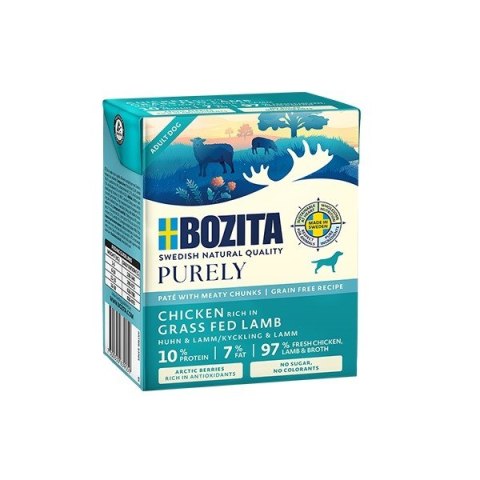 BOZITA Purely kurczak z jagnięciną pasztecik z kawałkami mięsa 370g BOZITA Purely kurczak z jagnięciną pasztecik z kawałkami mięsa 370g