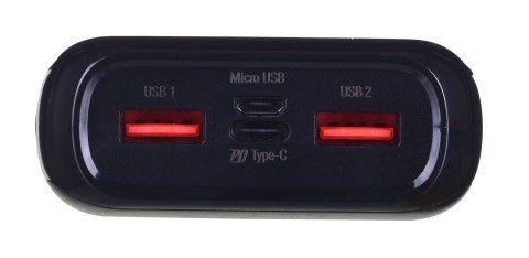 Powerbank Silicon Power QS28 20000mAh LCD QC3.0+PD 2x USB A, 1x mUSB + 1x USB C, czarny Powerbank Silicon Power QS28 20000mAh LCD QC3.0+PD 2x USB A, 1x mUSB + 1x USB C, czarny