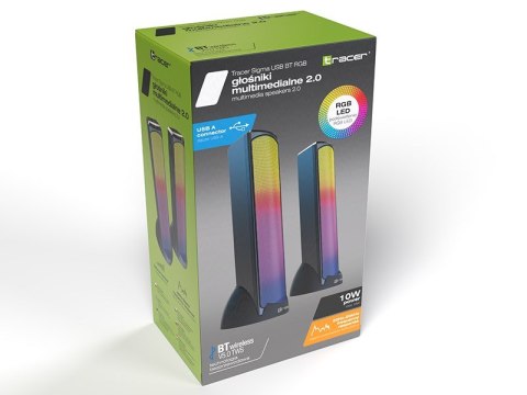 TRACER GŁOŚNIKI 2.0 BLUETOOTH SIGMA USB RGB TRACER GŁOŚNIKI 2.0 BLUETOOTH SIGMA USB RGB