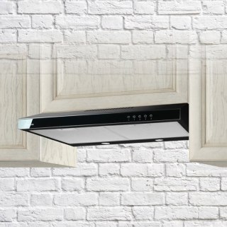 Okap podszafkowy AKPO WK-7 K GLASS 60 CZARNY/CZARNE SZKŁO (600mm; kolor czarny) (WYPRZEDAŻ)