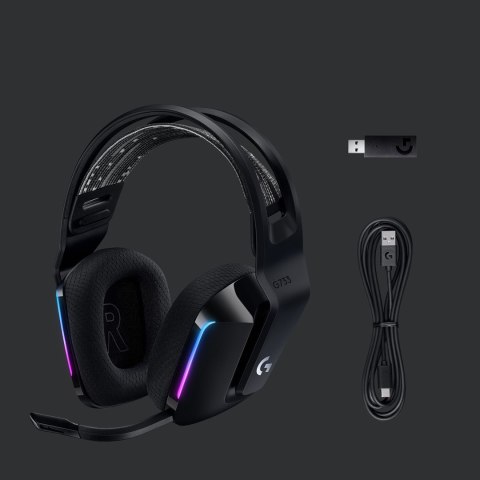 Słuchawki Logitech G733 Lightspeed Black Słuchawki Logitech G733 Lightspeed Black
