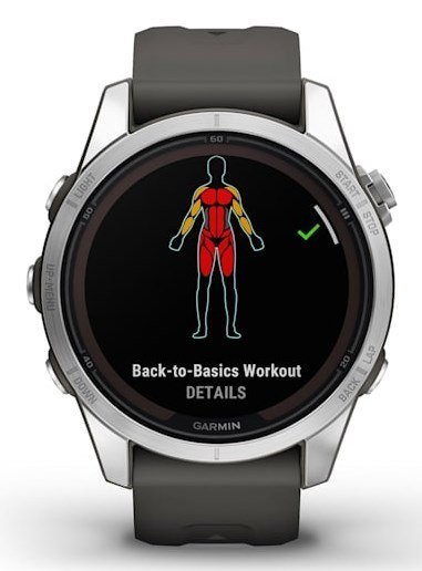Zegarek sportowy Garmin Fenix 7S Pro Solar Silver SS Grapphite