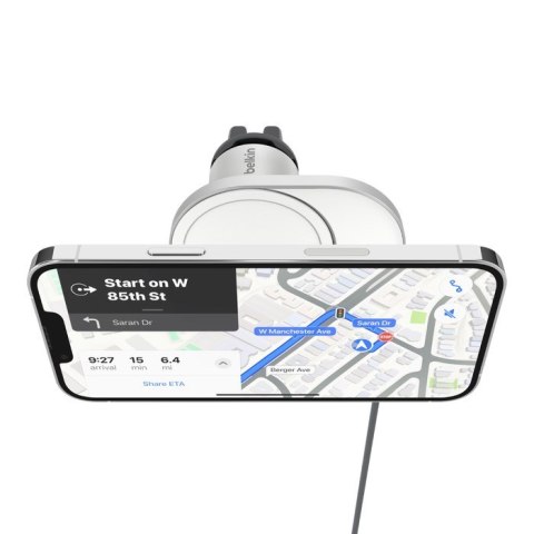 BELKIN ŁADOWARKA SAMOCHODOWA MAGNETYCZNA QI2 15W, KABEL 1.5M