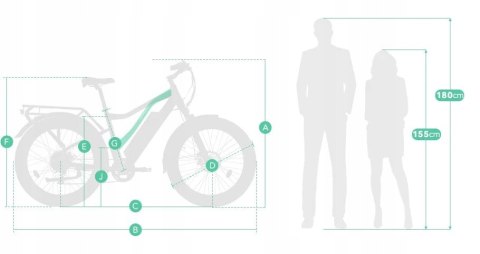 MIEJSKI ROWER ELEKTRYCZNY JOBOBIKE ROBIN FATBIKE 48V KOŁO 26 250W 7 BIEGÓW