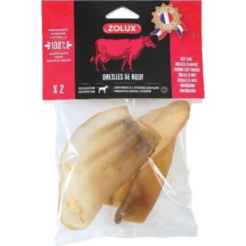ZOLUX Przysmak nat.dla psa Suszone uszy wołowe 40g ZOLUX Przysmak nat.dla psa Suszone uszy wołowe 40g