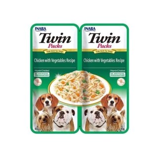 INABA Dog Twin Kurczak Warzywa 2x40g