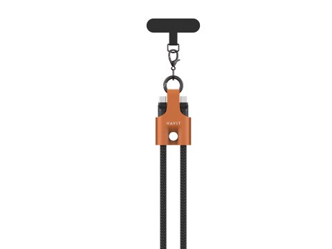 Kabel do ładowania Havit USB-C+USB-C CB6344 1.2M (czarno/szaro/brązowy) Kabel do ładowania Havit USB-C+USB-C CB6344 1.2M (czarno/szaro/brązowy)