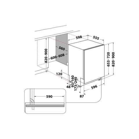 Zmywarka do zabudowy WHIRLPOOL WI 7020 PF