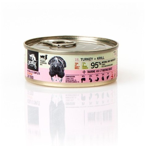 3Coty TURKEY + KRILL Coat Support for Sterilised and Overweight cats 80g 3Coty TURKEY + KRILL Coat Support for Sterilised and Overweight cats 80g