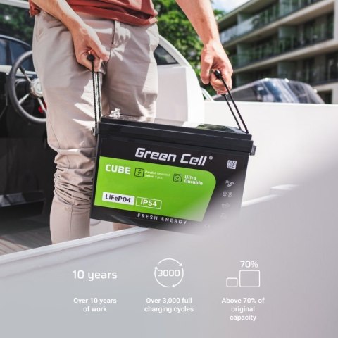 GREEN CELL AKUMULATOR LIFEPO4 CUBE 60AH 12V/12.8V 768WH LFPGC12V60AH