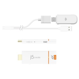 Adapter do bezprzewodowego przesyłania obrazu i dźwięku j5create Screencast 4K HDMI Wireless Display Adapter, Miracast/AirPlay/C