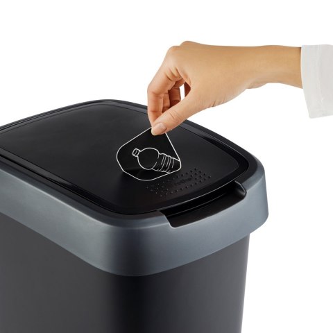 Rotho kosz na śmieci obrotowy TWIST srebrny 50L Rotho kosz na śmieci obrotowy TWIST srebrny 50L