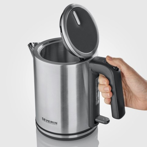 SEVERIN CZAJNIK ELEKTR., STAL, POJ. 1 L , ZAKRYTA GRZAŁKA, DŁ. PRZEWODU 80 CM, W 100% BEZ BPA, MOC 2400W WK3489