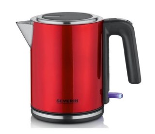 SEVERIN CZAJNIK ELEKTRYCZNY STALOWY, LAKIEROWANA CZERWIEŃ, ZAKRYTY ELEMENT GRZEJNY, OTWÓR XXL, WOLNY OD BPA, 1L, 2400W WK3427