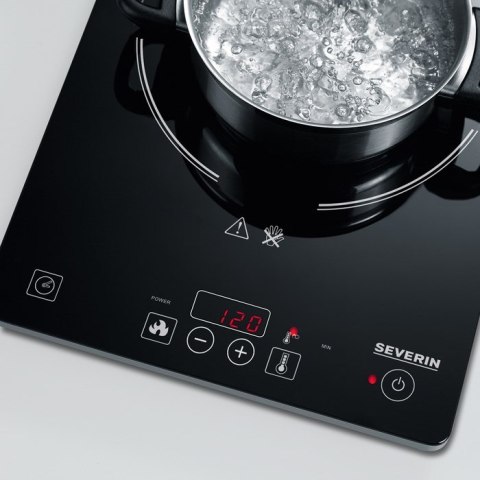SEVERIN KUCHENKA INDUKCYJNA 1 PALN. TEMP. DO 240°C CO 10°C, TIMER DO 180 MIN. DOTYKOWE POLE OBSŁUGI, 2000W KP1071