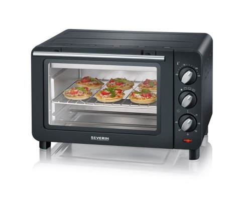 SEVERIN MINI PIEKARNIK PÓJ. 14 L, TEMP. 230°C, W ZESTAWIE RUSZT DO GRILLOWANIA, BLACHA I TACKA NA OKRUCHY, MOC 1200W TO2042