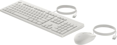 Klawiatura + mysz HP 225 Wired Mouse and Keyboard Combo White 86J24AA Klawiatura + mysz HP 225 Wired Mouse and Keyboard Combo White 86J24AA