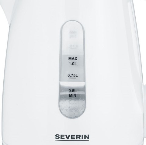 SEVERIN CZAJNIK ELEKTR. 1L , ZAKRYTA GRZAŁKA, WSKAŹNIK POZIOMU WODY, ANTYPOŚLIZGOWE NÓŻKI, PLASTIK, MOC 2200W WK3411