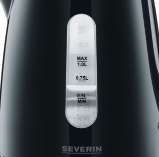 SEVERIN CZAJNIK ELEKTRYCZNY 1L, PLASTIK, ZAKRYTA GRZAŁKA, WSKAŹNIK POZIOMU WODY, ZAKRYTY ELEMENT GRZEJNY, MOC 2200W WK3410