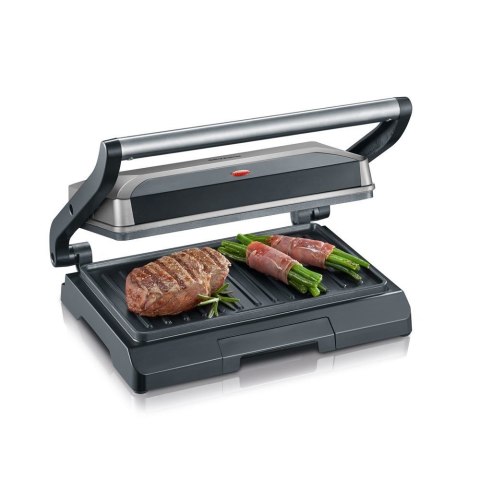 SEVERIN GRILL KONTAKTOWY STAL, SZARY, WANIENKA NA TŁUSZCZ, WĄSKI DESIGN, POWŁOKA NIEPRZYWIERAJĄCA, MOC 800W KG 2394 SEVERIN GRILL KONTAKTOWY STAL, SZARY, WANIENKA NA TŁUSZCZ, WĄSKI DESIGN, POWŁOKA NIEPRZYWIERAJĄCA, MOC 800W KG 2394