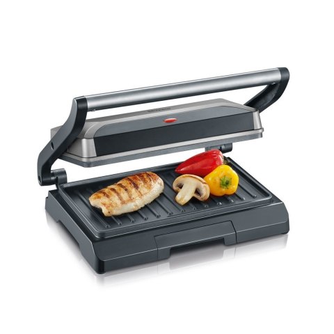 SEVERIN GRILL KONTAKTOWY STAL, SZARY, WANIENKA NA TŁUSZCZ, WĄSKI DESIGN, POWŁOKA NIEPRZYWIERAJĄCA, MOC 800W KG 2394 SEVERIN GRILL KONTAKTOWY STAL, SZARY, WANIENKA NA TŁUSZCZ, WĄSKI DESIGN, POWŁOKA NIEPRZYWIERAJĄCA, MOC 800W KG 2394