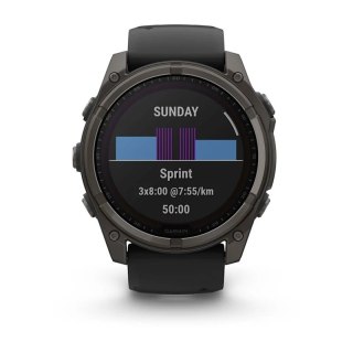 Zegarek Garmin Fenix 8 Solar Sapphire Titanium Carbon Grey DLC Black