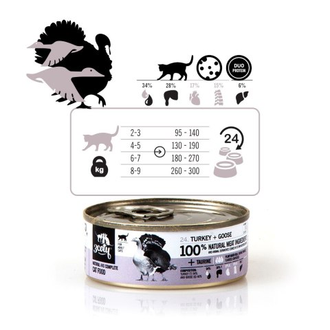 3Coty TURKEY + GOOSE for Adult cats 80g