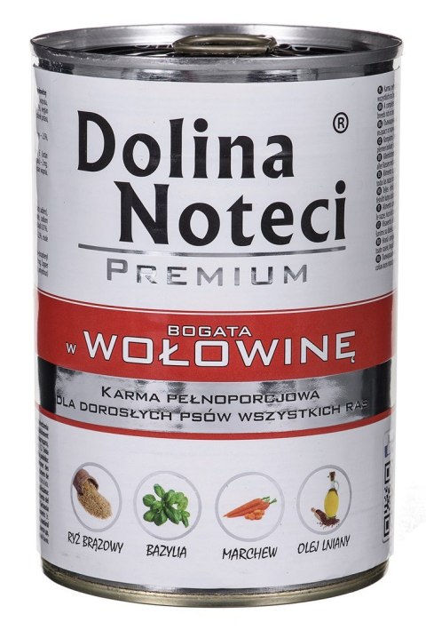 DOLINA NOTECI Premium bogata w wołowinę - mokra karma dla psa - 400 g DOLINA NOTECI Premium bogata w wołowinę - mokra karma dla psa - 400 g