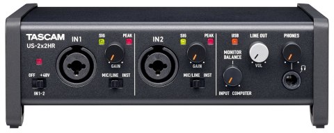 Tascam US-2x2HR - Interfejs USB audio/MIDI wysokiej rozdzielczości (2 wejścia, 2 wyjścia) Tascam US-2x2HR - Interfejs USB audio/MIDI wysokiej rozdzielczości (2 wejścia, 2 wyjścia)