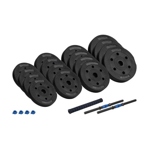 Hantle bitumiczne regulowane z łącznikiem 2x15kg REBEL ACTIVE Hantle bitumiczne regulowane z łącznikiem 2x15kg REBEL ACTIVE