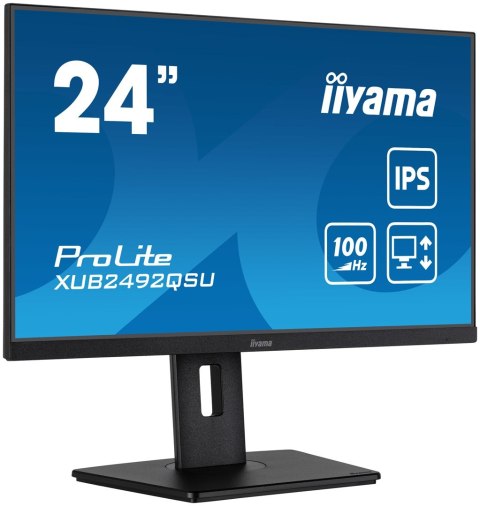 Iiyama ProLite XUB2492QSU-B1 monitor komputerowy 60,5 cm (23.8") 2560 x 1440 px Wide Quad HD LED Czarny Iiyama ProLite XUB2492QSU-B1 monitor komputerowy 60,5 cm (23.8") 2560 x 1440 px Wide Quad HD LED Czarny
