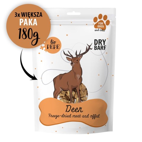 Paka Zwierzaka Lio Pepe Przysmak Deer (mięso jelenia) XL 180g Paka Zwierzaka Lio Pepe Przysmak Deer (mięso jelenia) XL 180g