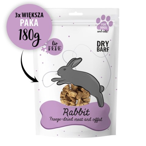 Paka Zwierzaka Lio Pepe Przysmak Rabbit (królicza wątróbka) XL 180g Paka Zwierzaka Lio Pepe Przysmak Rabbit (królicza wątróbka) XL 180g