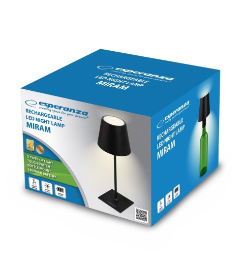 ESPERANZA LAMPKA BIURKOWA LED MIRAM CZARNA ELD119K ESPERANZA LAMPKA BIURKOWA LED MIRAM CZARNA ELD119K
