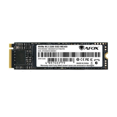 AFOX ME400 SSD M.2 PCI-E 4.0 X4 1TB TLC 7.3 / 5.2 GB/S NVME ME400-1024GN AFOX ME400 SSD M.2 PCI-E 4.0 X4 1TB TLC 7.3 / 5.2 GB/S NVME ME400-1024GN