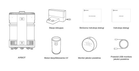 Oczyszczacz powietrza Ecovacs Airbot Z1 (szary) Oczyszczacz powietrza Ecovacs Airbot Z1 (szary)